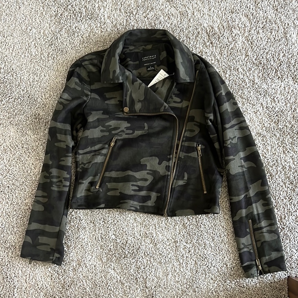 Suede camo jacket
